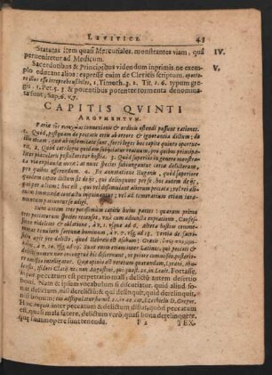 Capitis Quinti Argumentum.