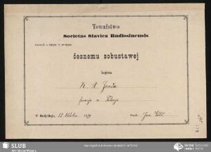 Towaŕstwo Societas Slavica Budissinensis wuzwoli z tutym k swojemu česnemu sobustawej knjeza K. A. Jenča fararja w Palowje