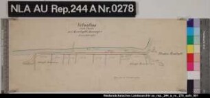 Grundstücke und Gebäude an der Mühlenstraße und am Alten Greetsieler Sieltief in GREETSIEL Kolorierte Zeichnung von Brockmeyer Papier Format 45,2x18,7 M 1:3.000