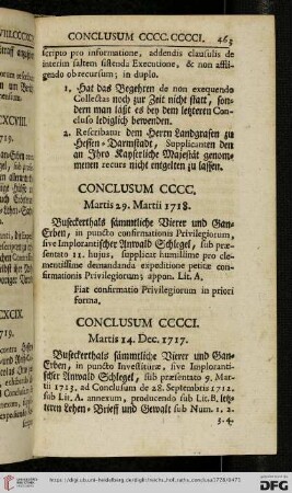 [Abschnitt 5 (Conclusum CCCCI – Conclusum D)]