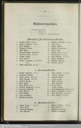 Schülerverzeichnis