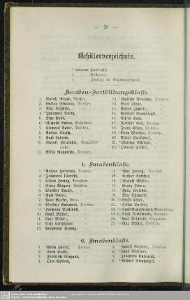 Schülerverzeichnis