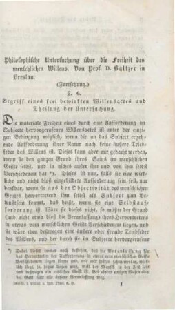 1-33 Philosophische Untersuchung über die Freiheit des menschlichen Willens (Fortsetzung)