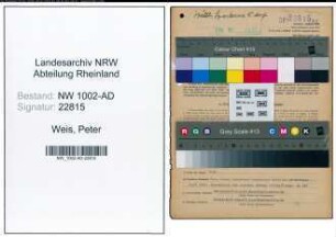 Entnazifizierung Peter Weis, geb. 17.04.1908 (Staedt.Angest.)