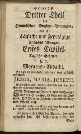 Erstes Capitel. Tägliche Gebetter.