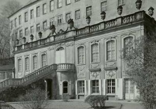 Schloss Weesenstein, Südwestseite mit Freitreppe