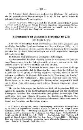 Schwierigkeiten der geologischen Beurteilung der Zone des Roten Meeres