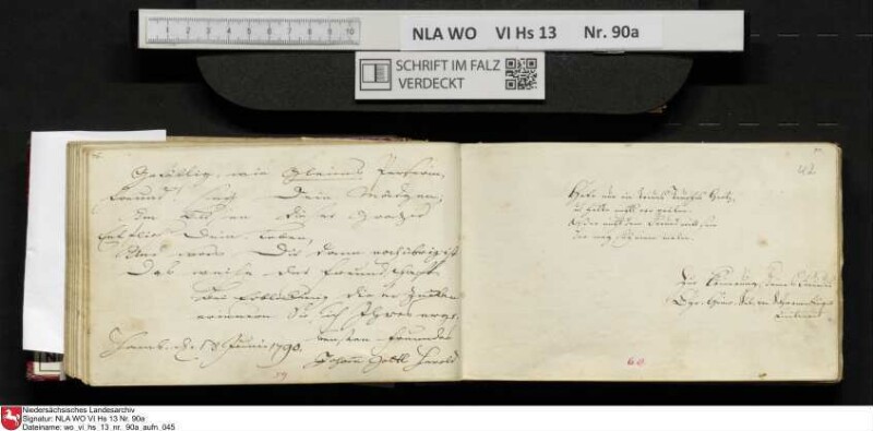 Stammbuch des Ernst Philipp Ludwig Zellmann (1763-1795) aus
                           Braunschweig