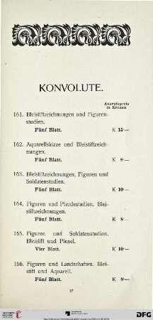 Konvolute (Nr. 161-177)