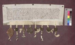 Gräfin Anna zu Freiburg übergibt ihrem Sohn Egeno die Vesten Lichteneck und Nimburg, die sie pfandweise von der Herrschaft Freiburg um 820 Pfund Silber innehat.