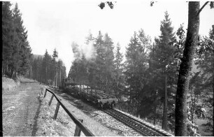 Lok 12, Strecke Gammertingen - Neufra, Steigung 1:40, altes Bahngeländer