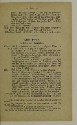 Dritte Periode. Zeitalter der Revolution