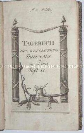 Tagebuch des Revolutionstribunals 1794, 2. Heft