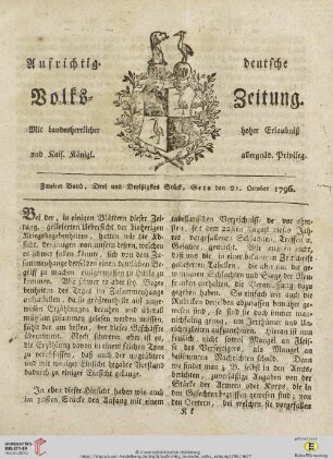 Zweiter Band. Drei und Dreißigstes Stück