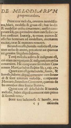 De Melodiarum proprietatibus.