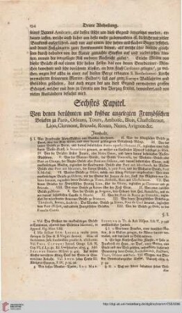 Sechstes Capitel