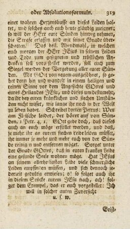 I. Bey wieder hergestellten Landfrieden