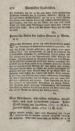 Neue Miscellanien historischen, politischen, moralischen, auch sonst verschiedenen Inhalts. St.1.2.