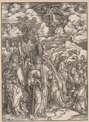 Die Apokalypse, Blatt 5: Vier Engel, die Winde aufhaltend (Die Versiegelung der Auserwählten)