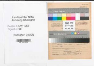 Entnazifizierung Ludwig Pruessner , geb. 12.07.1902 ()