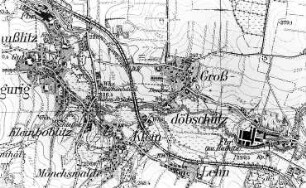Obergurig-Großdöbschütz. Meßtischblatt, Sekt. Bautzen, Nr. 4852
