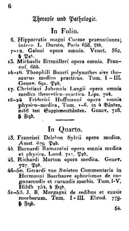 Therapie und Pathologie.