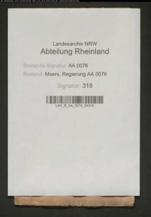 Armenrechnungen zu Baerl