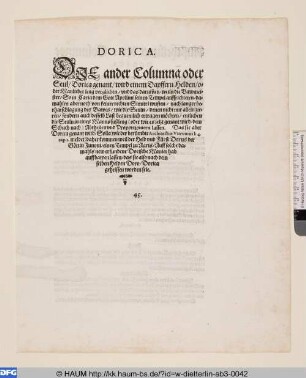 Dorica. Die ander Columna oder Seul
