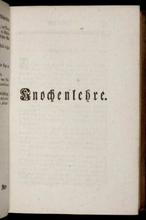 Knochenlehre.