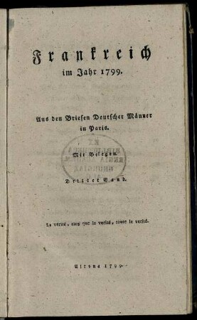 1799,3: Frankreich im Jahr 1799
