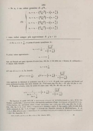 Notizie storiche sulle frazioni continue dal secolo decimoterzo al decimosettimo (continuazione).