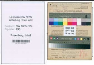 Entnazifizierung Josef Rosenberg , geb. 22.11.1904 (Buchhalter)