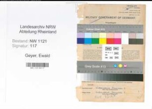 Entnazifizierung Ewald Geyer , geb. 24.03.1893 (Werkzeugschlosser)