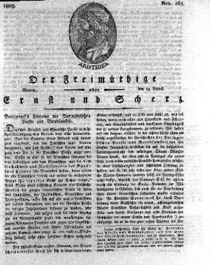 Nro. 165, Montag den 19. August