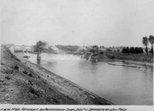 Versetzung des Obereisesheimer Steges nach Untereisesheim/Neckar
