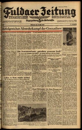 Ausgabe vom Mittwoch, den 28. Juli 1943.