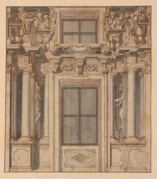 Entwurf für eine architekturillusionistische Wandmalerei B