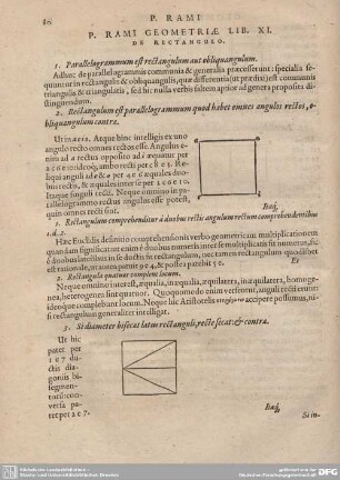 P. Rami Geometriae Lib. XI. De Rectangulo.