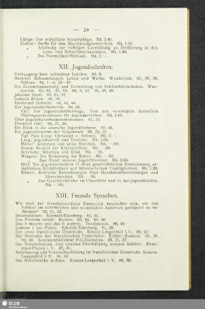 XIII. Fremde Sprachen
