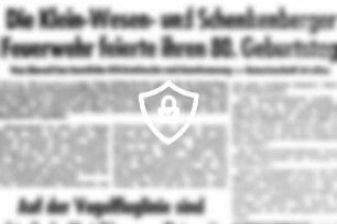 Die Klein-Wesen- und Schenkenberger Feuerwehr feierte ihren 80. Geburtstag