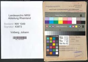 Entnazifizierung Johann Volberg , geb. 31.01.1906 ()