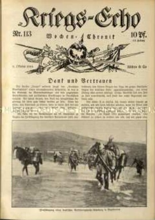Wochenchronik der Ereignisse des 1. Weltkrieges. 8. 1916/17