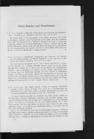 Kurze Berichte und Mitteilungen