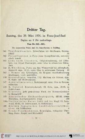 Dritter Tag (Nr. 341-501)