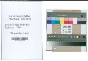 Entnazifizierung Hans Wuensche , geb. 23.11.1897 (Polizeirat)