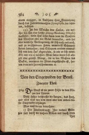 Von den Eingeweiden der Brust. Zweyter Theil.
