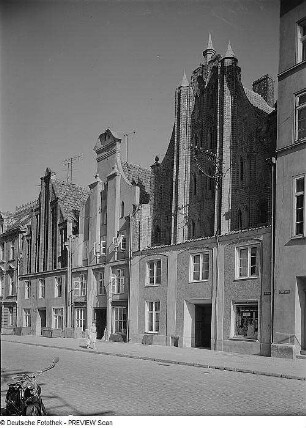 Stralsund. Wohnhäuser in der Mühlenstraße