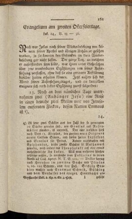 Evangelium am zweiten Osterfeiertage. Luk. 24, V. 13-36