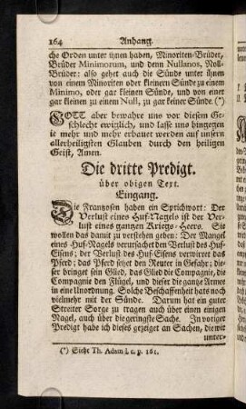 164-184, Die dritte Predigt.