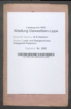Erblasser: Steffens, Antonia, geb. Block: